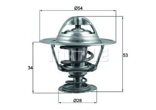 TERMOSTAT 88C H100 2.4-2.5 93-00 -H1 STAREX 2.5 TD 97-04 -SORENTO 2.5 CRDİ 02 resmi