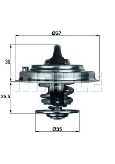 TERMOSTAT-80C (VW GOLF 03-09  AUDI A3 04-13  PORSCHE CAYENNE 02-07) resmi