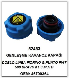 GENLEŞME KAVONOZ KAPAĞI ORJİNAL TİP/ORİNGLİ MAVİ PALİO-ALBEA-SIENA-DOBLO-LİNEA-FİORİNO 1.4 BAR FIAT 500-BRAVO resmi