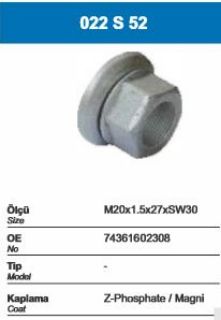 BİJON SOMUNU PULLU MAGNI KAPLAMA resmi