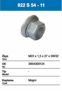 BİJON SOMUNU PULLU MERCEDES TRUCK MAN M22X1.5X26XSW32 (86421) resmi