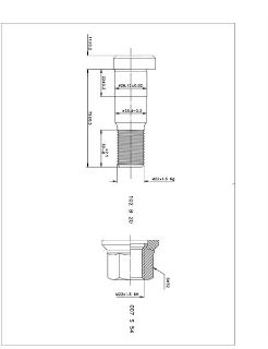 BİJON VE SOMUNU ÖN BMC DEV FATIH 214 / 26 220 / 26 (M22X1.5X79MM) resmi