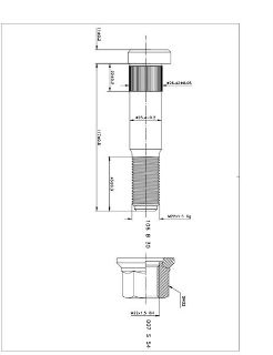 BİJON VE SOMUNU ARKA BMC PRO 200 220 270 (M22X1.5X117MM) resmi