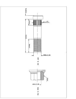 BİJON VE SOMUNU PULLU ARKA FREZELI MERSEDES 2517 / 2521 / 2524 / 2622 / V6 / V8 resmi
