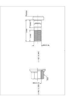 BİJON VE SOMUN TGA 19260 / 19280 / 19330 / 19350 TGM 12150 / 12180 / 12240 M22X1.5X63 resmi