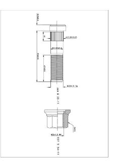 BIJON VE SOMUNU PULLU PILOT DORSE DIPTEN FREEZELI M22X1.5x90 (MAGNI KAPLAMA) resmi