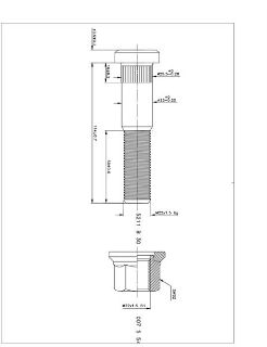 BİJON VE SOMUNU ARKA RENAULT VOLVO (M22X15X114) resmi