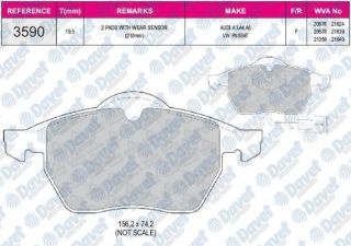ÖN  FREN BALATASI (TK) PASSAT A6 / 1.8T / 2.4 / 2.8 / 1.9TDI resmi