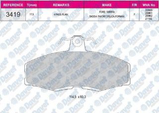 ÖN  FREN BALATASI FAVORIT FELİCİA FORMEN PİCK UP 1.9D resmi