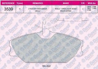 ÖN  FREN BALATASI LAGUNA SAFRANE SCENİC MEGANE 1.6 / 1.4 16V resmi