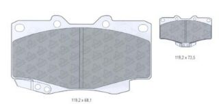 ÖN  FREN BALATA LANDCRUISER RUNNER HİLUX 2.4 3.0 4.2 resmi