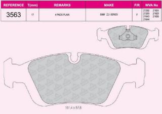 ÖN  FREN BALATASI BMW E46 E36 91>05 resmi