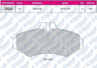 FREN BALATASI ARKA WVA 23021 VOLKSWAGEN MERCEDES VW VOLT LT35 2.8 TDI SPRINTER resmi