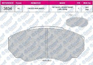 ÖN  FREN BALATASI BOXER DUCATO JUMPER 2.0HDI 2.0I 2.2HDI 14Q 02 06 resmi