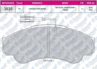 ÖN  FREN BALATASI DUCATO BOXER JUMPER 18Q (16 JANT) FISLI (02 06) resmi