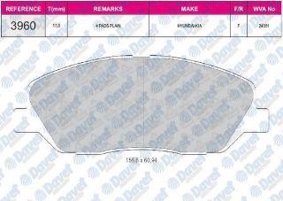ÖN  FREN BALATASI HYUNDAİ SANTAFE 2006 2013 KİA SORENTO 2009> KORANDO 2010> resmi
