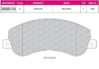ÖN BALATA TRANSİT V184-V347 2.2 2.4-3.2TDCI 06 11 VW AMAROK 2.0 10 AKSESUARSIZ resmi