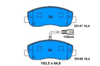 ÖN BALATA MASTER III 2.3DCİ 2.10 13 MOVANO 2.3CDTİ 5.10 14 NİSSAN NV400 2.3CDİ 11 410604386R-4106000Q0L resmi