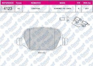 FREN BALATASI ARKA WVA 23517 FIAT LİNEA 07->  ALFA ROMEO 147 156 1.6 1.9JTD 2.0 resmi