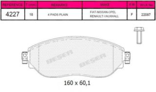 ÖN FREN BALATASI RENAULT TRAFFİC III 1.6 DCİ OPEL VİVARO III 1.6 DCİ 14 resmi