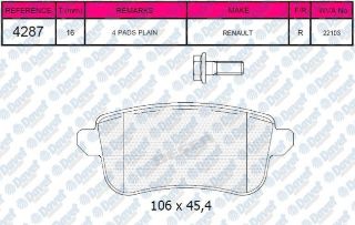 FREN BALATASI ARKA MEGANE IV 2016- resmi