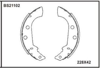 PABUÇLU BALATA BS21102 P306 XSARA-II ZX P306 1.9 (228X40) ABSSIZ resmi