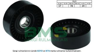 ALTERNATÖR GERGİ RULMANI KÜTÜKSÜZ T5-PASSAT-CADDY-GOLF4/5-JETTA-TOLEDO-LEON-IBIZA 1.6-1.8-2.0 resmi