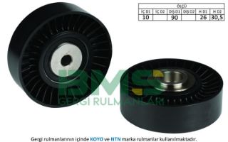ALTERNATÖR GERGİ RULMANI CRAFTER 2.5 TDI 06 BJK-BJM 90MM resmi