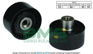 V KAYIŞ AVARE (ALTERNATÖR) RULMANI P107 P206 P206 P307 C2 C3 XSARA FIESATA 1.4HDI / 1.6HDI / FOCUS 1.6TDCI 02>NACHI OLCU: (10*60*30 / 45) resmi