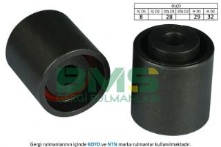EKSANTRİK GERGİ RULMANI A3 A4 A6 TT ALTEA EXEO LEON TOLEDO OCTAVIA EOS GOLF V GOLF VI JETTA PASSAT B resmi