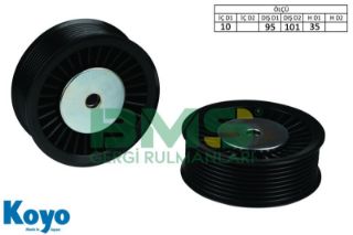 KAYIŞ GERGİ RULMANI SCANIA 4 SERISI 124 - 164 - C - G - L 95> (95X34.3X10) resmi