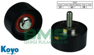 ALTERNATÖR GERGİ RULMANI 10X60X28 PLASTIK (PLASTIC) AUDI Q7 ; PORSCHE CAYANNE SEAT LEON TOLEDO VOLK resmi