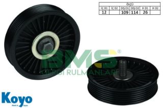 ALTERNATOR GERGI RULMANI 12x109 / 114x26 PLASTIK (PLASTIC) CHEVROLET AVEO CRUZE LACETTI DACIA NUBIRA resmi