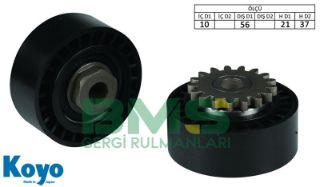 ALTERNATÖR GERGİ RULMANI 10X56X21 / 37 PLASTIK (PLASTIC) RENAULT CLİO II 1.2 DACİA LOGAN NİSSAN KUBIS resmi