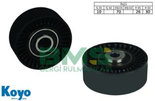 ALTERNATÖR GERGİ RULMANI 10X70X26 / 30 PLASTIK (PLASTIC) 206- C CROSSER. XSARA PICASSO JAGUAR XF 2.2D MI resmi