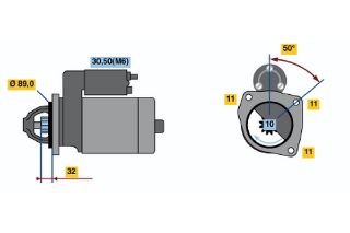 MARŞ MOTORU DW R 12V 1.4 KW resmi