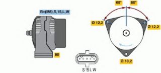 ALTERNATÖR MAN TGA 24V 100 AMPER 0123525507 resmi