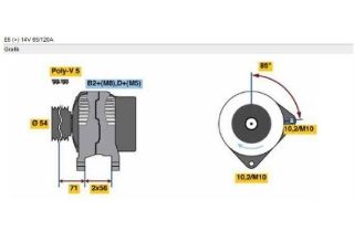ALTERNATÖR E6 14V 65/120A resmi