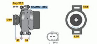 ALTERNATÖR (12V 200AH) W203 00>07 S203 01>07 CL203 08>11 W211 02>08 W220 02>05 resmi