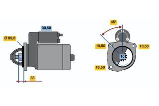 MARŞ MOTORU IF R 12V 3.0 KW resmi