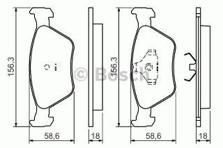 ÖN BALATA ESCORT VI-VII 92-98 -MONDEO I-II 94-00 0986TB2697 resmi