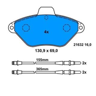 ÖN BALATA FİŞLİ XANTIA 2.0 İE 16V 98-4.03 0986TB2246 resmi