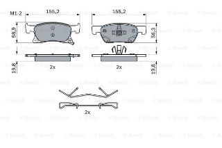 FREN BALATASI ÖN OPEL ASTRA J 09> ZAFIRA C 11>  MOKKA 13> / ORLANDO 10> CRUZE 09> GDB1847 resmi