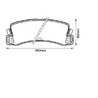 FREN BALATASI ARKA AVENSİS 97>03 CAMRY 86>97 CAMRY 86>99 CARINA 86>99 CELICA 89> CELICA resmi