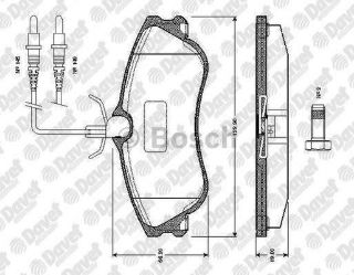 ÖN BALATA PARTNER-BERLİNGO 07/96 XSARA 04/97 P306 05/93-05/01 FİŞLİ 0986TB2042 resmi