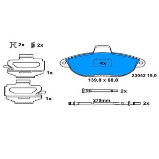 ÖN BALATA FİŞLİ EXPERT 96 SCUDO 96 JUMPY 1.9TD 95 P806 0986TB2295 resmi