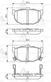 FREN BALATASI ARKA CERATO SEDAN 1.5CRDI 1.6 2.0 2.0CRDI 2004/> ELANTRA 1.6 2.0 95/> resmi
