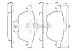 ÖN BALATA BORA 98-05 GOLF III-IVPASSAT 94-96 OCTAVIA 97 A3 96-03 156.4X74.2X19.5/20.3 MM resmi