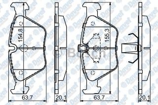 ÖN BALATA BMW E39 520İ 96-00 523İ 96-00 528İ 96-00 525TDS 96-03 0986TB2153 / 0986494007 resmi