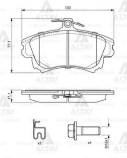 ÖN BALATA CARİSMA 95-06 COLT 1.5 04-12 VOLVO S40 1.6-1.8-1.9-2.0-2.0T 95-04 0986TB2349 resmi